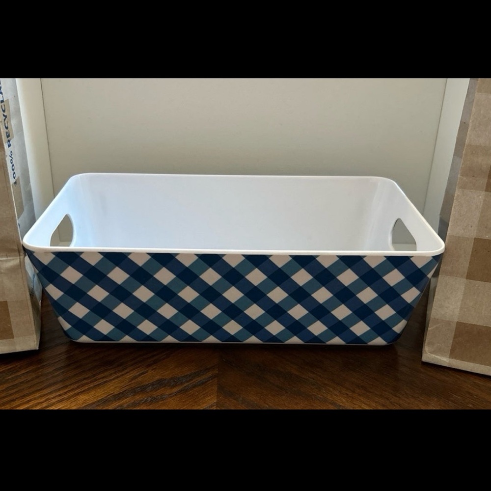 VINTAGE & RARE GINGHAM STORAGE BOX #1 - Bath & Body Works - NWOT